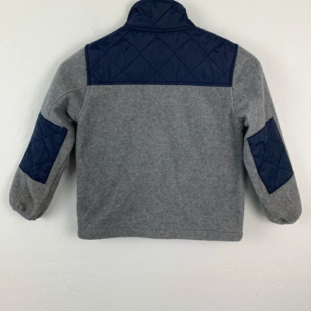 Snozu gray and navy fleece and quilted jacket